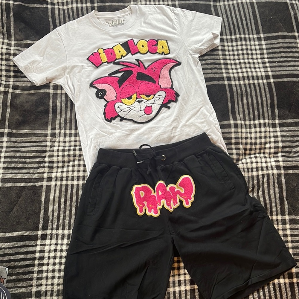 RAW  Vida, Loca shorts and shirt outfit size Medium